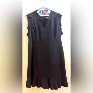 Karl Lagerfeld black sleeveless midi dress, Size 16